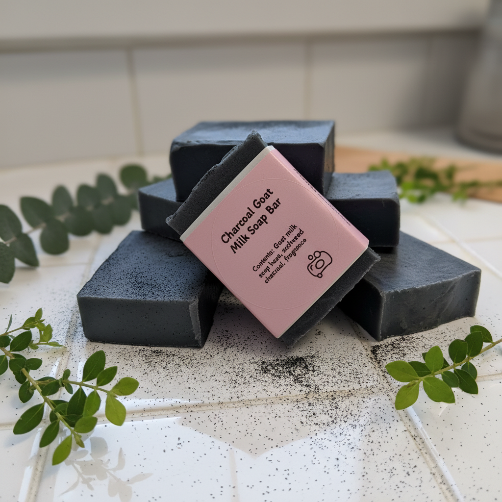 Charcoal Goat Milk Soap - Greenery