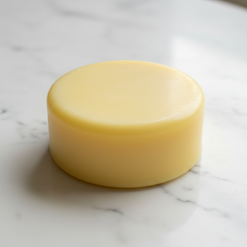 Citrus Lotion Bar on white marble surface
